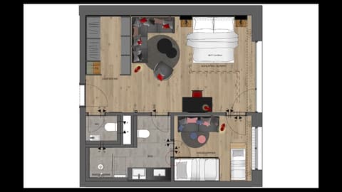 Grundriss Family-Suite "Premium" im Familienhotel Schreinerhof