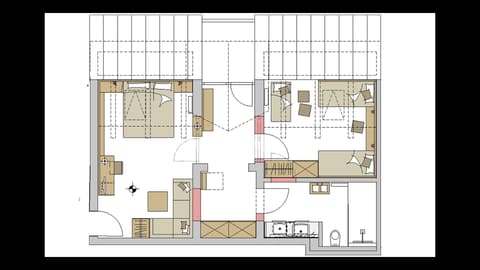 Grundriss Family-Suite "Schreinerhof Top D" im Familienhotel Schreinerhof